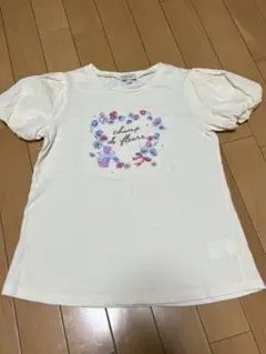 any FAM 花柄刺繍 Tシャツ 140