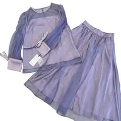 【セットアップ】RUIRUE BOUTIQUE ブラウスフレアスカート M