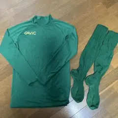 【最終値下げ】GAVIC 緑色インナーS-M & サッカーソックス22-24