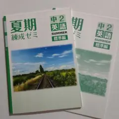 中2英語 夏期練成ゼミ 標準編＋単元別テスト 育伸社 未使用品 送料無料！