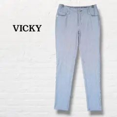 ビッキー VICKY☆ストレッチスキニ―パンツ【1】ブルー ストレッチ