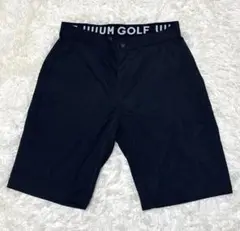 美品 ハーフパンツ UUUM GOLF Lサイズ ウーム ブラック 古着