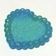 ポコポコハート 小物入れ 海 グリーン×ブルー