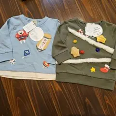 冬モチーフトレーナー 80サイズ♡新品、タグ付き