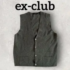 ex-club レナウン メンズニットベスト Vネックベスト (L) ダーグレー