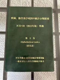 ICD-10 2013年版 第1巻＆第3巻 疾病障害及び死因の統計分類提要 商品：疾病、傷害及び死因の統計分類提要 ICD-10（2013年版