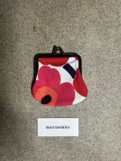 『未使用』marimekko マリメッコ UNIKKO柄 がま口 コインケース
