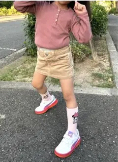 コーデュロイ ベージュ スカート 100cm エルフィンドール