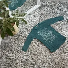 ⭐ドラッグストアーズ⭐ ロングTシャツ グリーン ストレット 花柄 ヨガ 運動