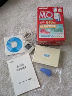 MOドライブ　外付け　BUFFALO　取説付き　MO‐C６４０U２　６４０MB