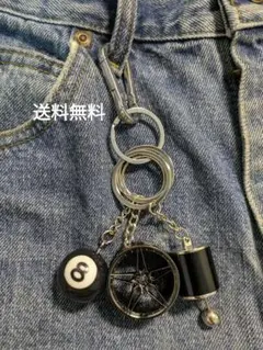 【カラビナ付き】キーホルダー3点セット　ストリート　古着　アメカジ