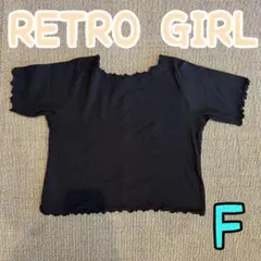 RETRO GIRL 黒 半袖 トップス