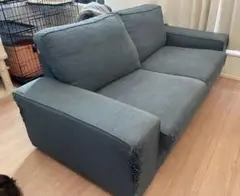 【カバー傷あり】IKEA KIVIK シーヴィク 2人掛けソファ グレー