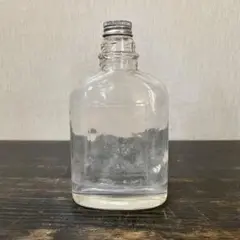 005. レトロ ガラス瓶 スキットル ボトル 蓋付き 高さ145mm