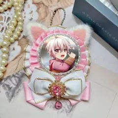 痛ロゼット　ピンク×ホワイト×猫耳　No.10