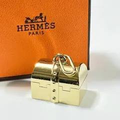 HERMES エルメス COFFRE GM トランク バッグ型ネックレストップ