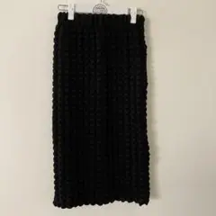 ロングスカート スリット　150 ブラック