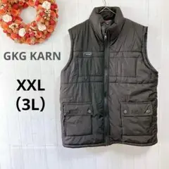 GKG KARN ベスト　ジャケット　3L　黒　ハイネック　ポケット3つ