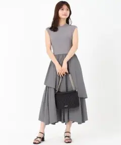 MISCHMASCH【WEB限定アイテム】ドッキングニットワンピース