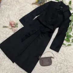 極美品 en quete アンケート カシミヤ100% コート 高級 黒 9 M