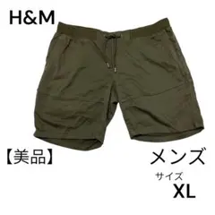 H&M 【美品】メンズ ショートパンツ XL オリーブグリーン