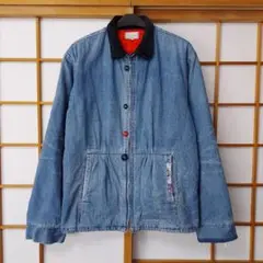 BLUE BLUE/HRM☆古着リメイク 中綿デニムジャケット カバーオール