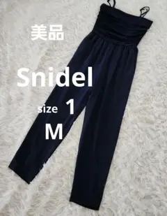 Snidel　スナイデル　オールインワン サロペット　ベアトップ　ネイビー