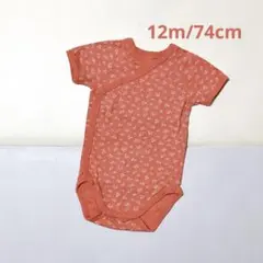 PETITBATEAU プチバトー　半袖あわせボディ　花柄　12m/74cm