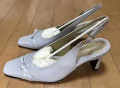 MIHAMAミハマ　スリングバックパンプス　ライトグレー　23cm 未使用