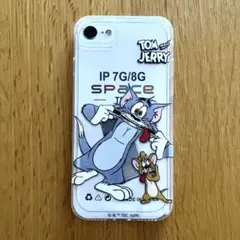 トムとジェリー iPhone 7/8/SE用スマホケース　クリア　あっかんべー