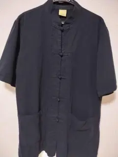 チャイナシャツ　ブラック　L