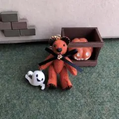 ハンドメイド　フエルトのミニチュアテディベア（ハロウィン③）