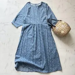 〖完売品〗SAJOU×LBC サジュー プリント ワンピース　ミモレ丈