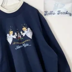 【レア】USA古着・ダサかわ・エンジェル・サイレントナイト・刺繍・スウェット