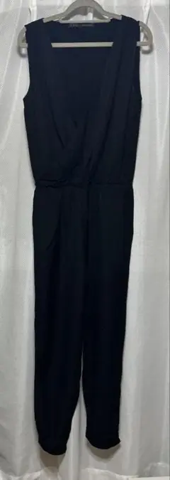 ZARA basic ノースリーブ Vネックオールインワン S