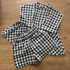チェック柄セットアップ 約100cm