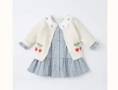 daveu0026bella ハートチェリー刺繍デザインカーディガン