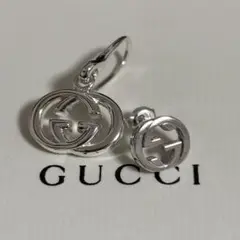 GUCCI 　新品同様品　両耳用　インターロッキングピアス　925シルバー