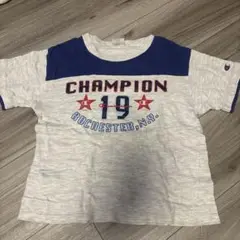 Champion Tシャツ 120サイズ グレー/ネイビー