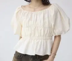 AZUL BY MOUSSY パフショルダー2WAYブラウス