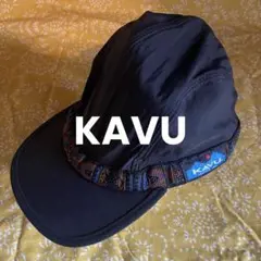 美品☆KAVU 黒 L シンセティックストラップキャップ