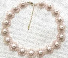 ネックレス 花 ハンドメイド アクセサリー ワンピース スカート ドレス 小物