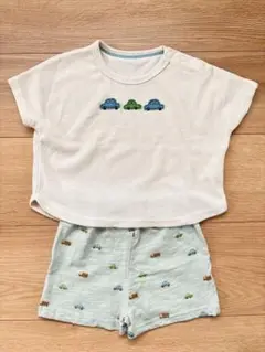 バースデイ 車柄 Tシャツ＆半ズボン 上下セット 80サイズ 水通しのみ未使用品