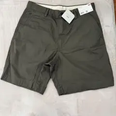 ユニクロ　メンズ　ショートパンツ　チノショーツ　M オリーブ　中古ベージュ付き