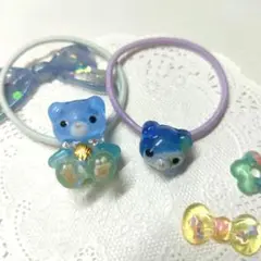 クマ型 ヘアゴム2個セット