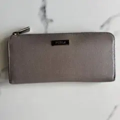 FURLA グレー レザー 長財布