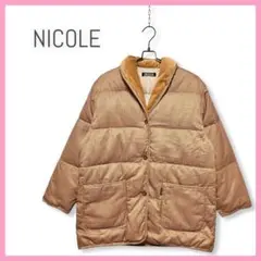 美品✨NICOLE ニコル 襟付き ダウンジャケット 羽毛 ベージュ