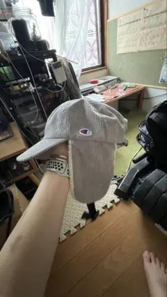 Champion コーデュロイキャップ グレー