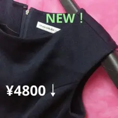 ⛱️36号【限定♥】エムプルミエブラック　ノースリーブ　ワンピース紺¥4800↓