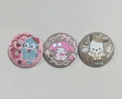 サンリオ 刺繍缶バッジ ハンギョドン マイメロディ ポチャッコ